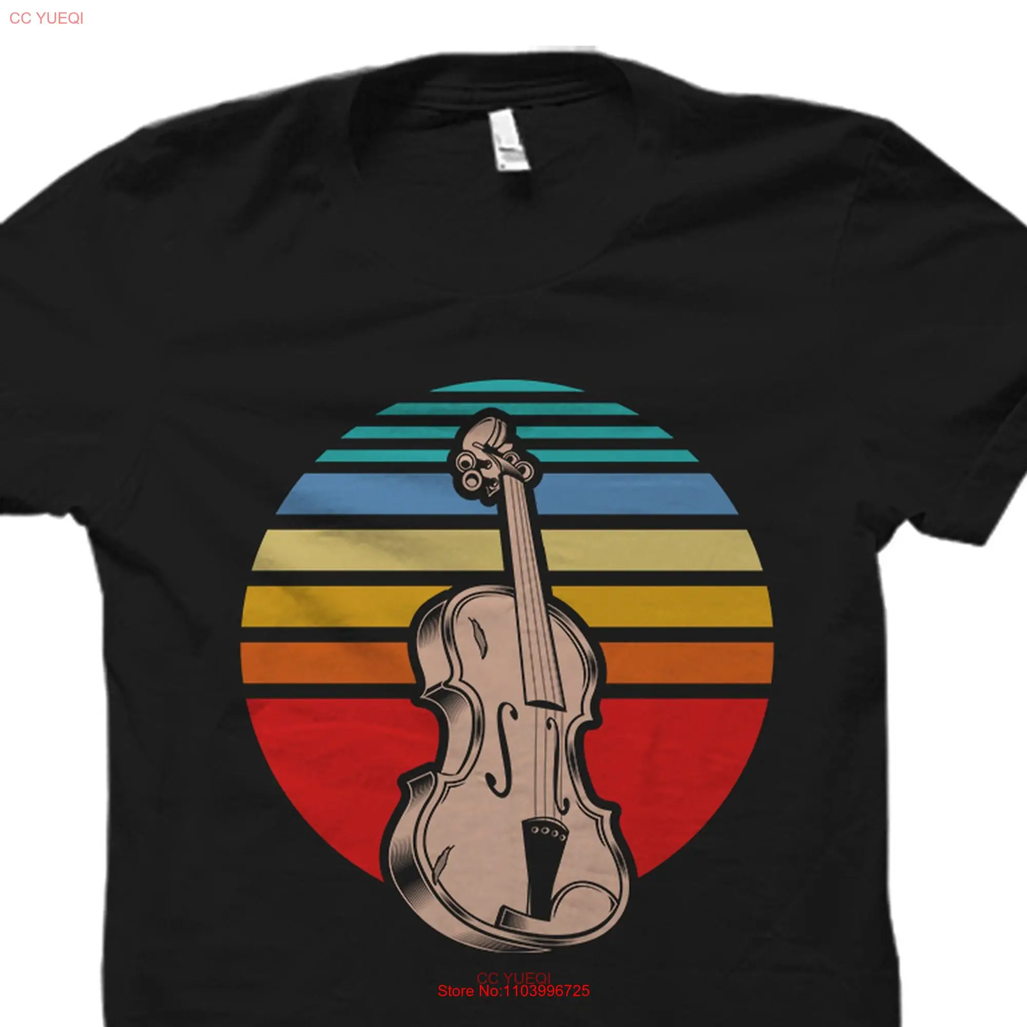 Violin T Shirt Violinist Retro Lover Player OS2360 long or short sleeves