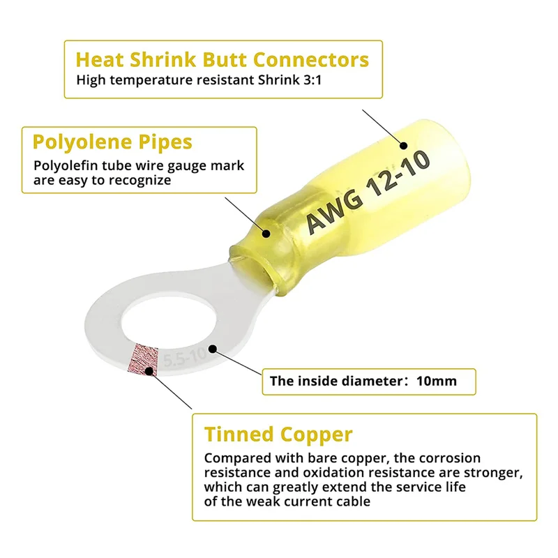 ABGR-480PC ختم موصلات بعقب الكهربائية لحام البحرية الصف الحرارة يتقلص موصلات الأسلاك لسيارة بحرية شاحنة سلك مشترك