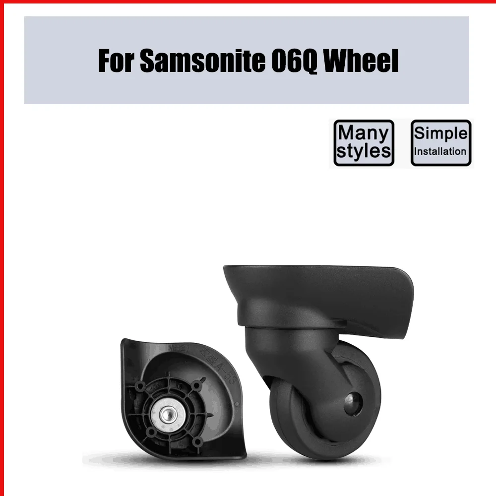 

For Samsonite 06Q Trolley Case Wheel Pulley Sliding Casters Universal Wheel Luggage Wheel Silent Smooth Wear-resistant Black