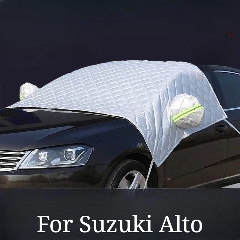 Demi-couverture spéciale pour voiture Suzuki Alto, vêtements de voiture, couette épaisse d'hiver, pare-brise avant, résistant à la neige, au gel, chaud