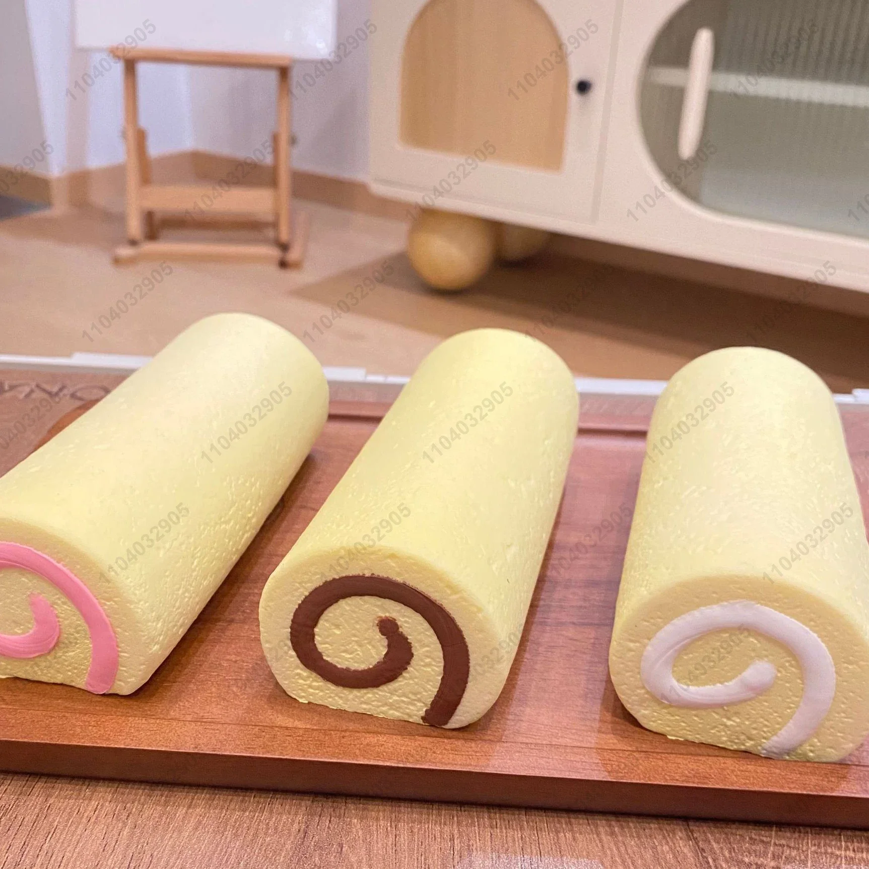 Swiss Roll Squishy Toy, Slow Rising Cake Roll, Squeeze Toy, Rebond lent, Anti souligné, Relaxation de la main, Cadeau