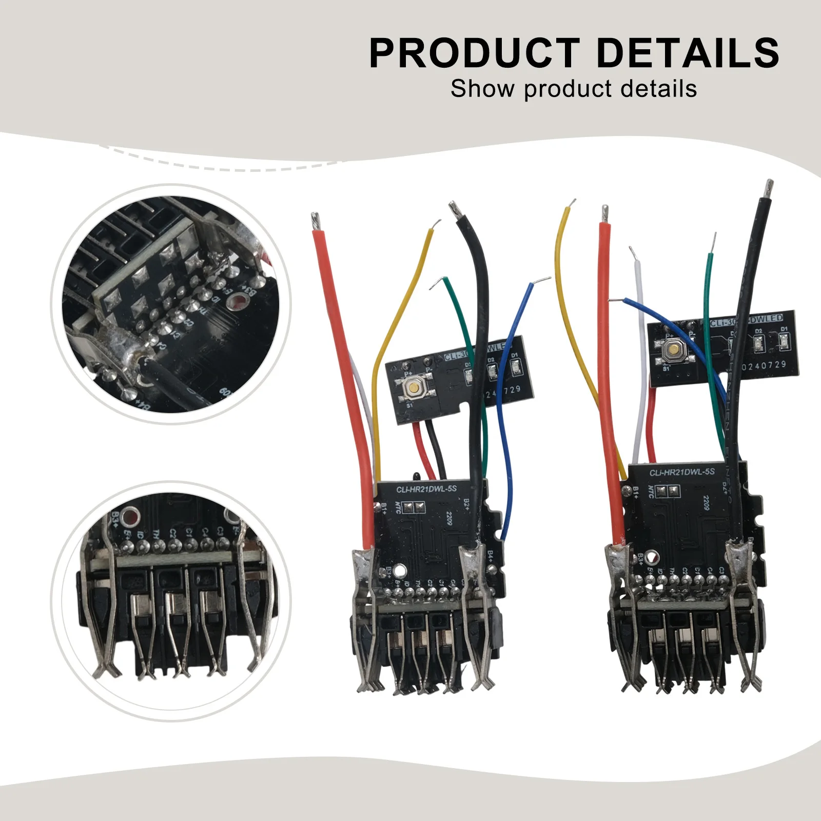2pcs Power Tool Plastic Shell For Protection Board For DCB200 20V10 21700 Electric Tool Shell Protection Board Tool Part