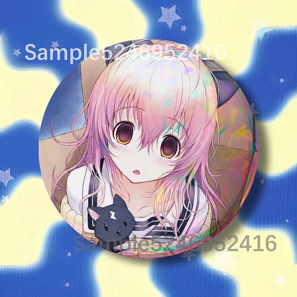 Aoi Mukou T-Totono Game Laser Badge Runde Kreative Anstecknadel Brosche Nischendesign Brosche für Rucksack Reversnadeln Accessoires – Detail 4