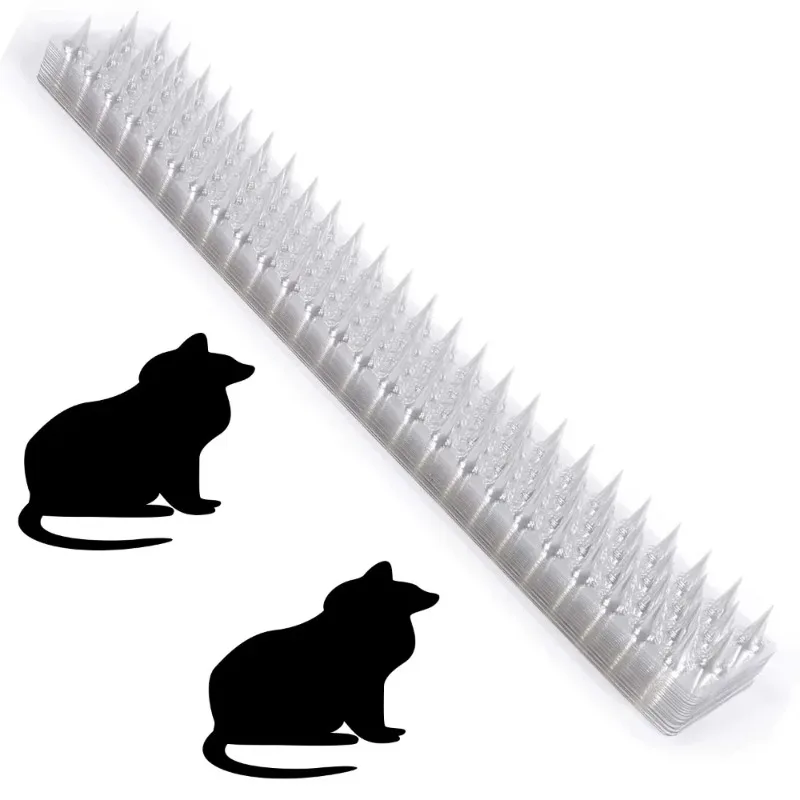Outdoor Transparent Clear PET Bird Defender Spikes Strips for Indoor Outdoor Use Keep Pigeon, Squirrel Off