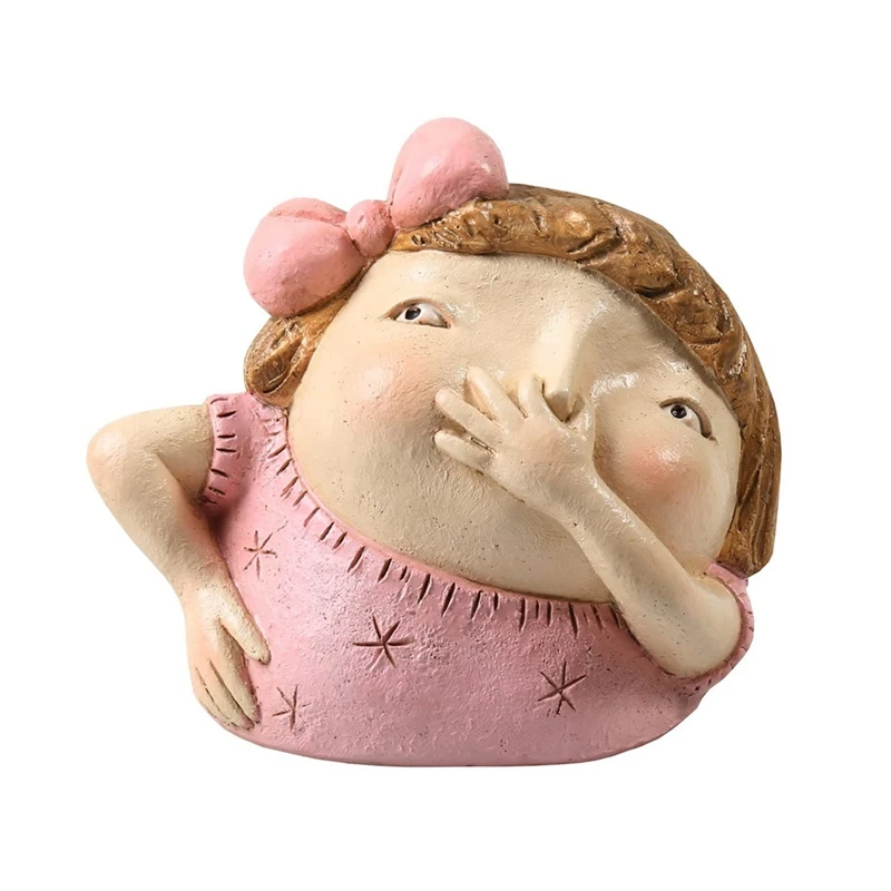 

1 Piece Girl Holding Nose Bathroom Statue, As Shown Ornament Gifts Funny Girl Bathroom Decor Bathroom Shelf Sitters