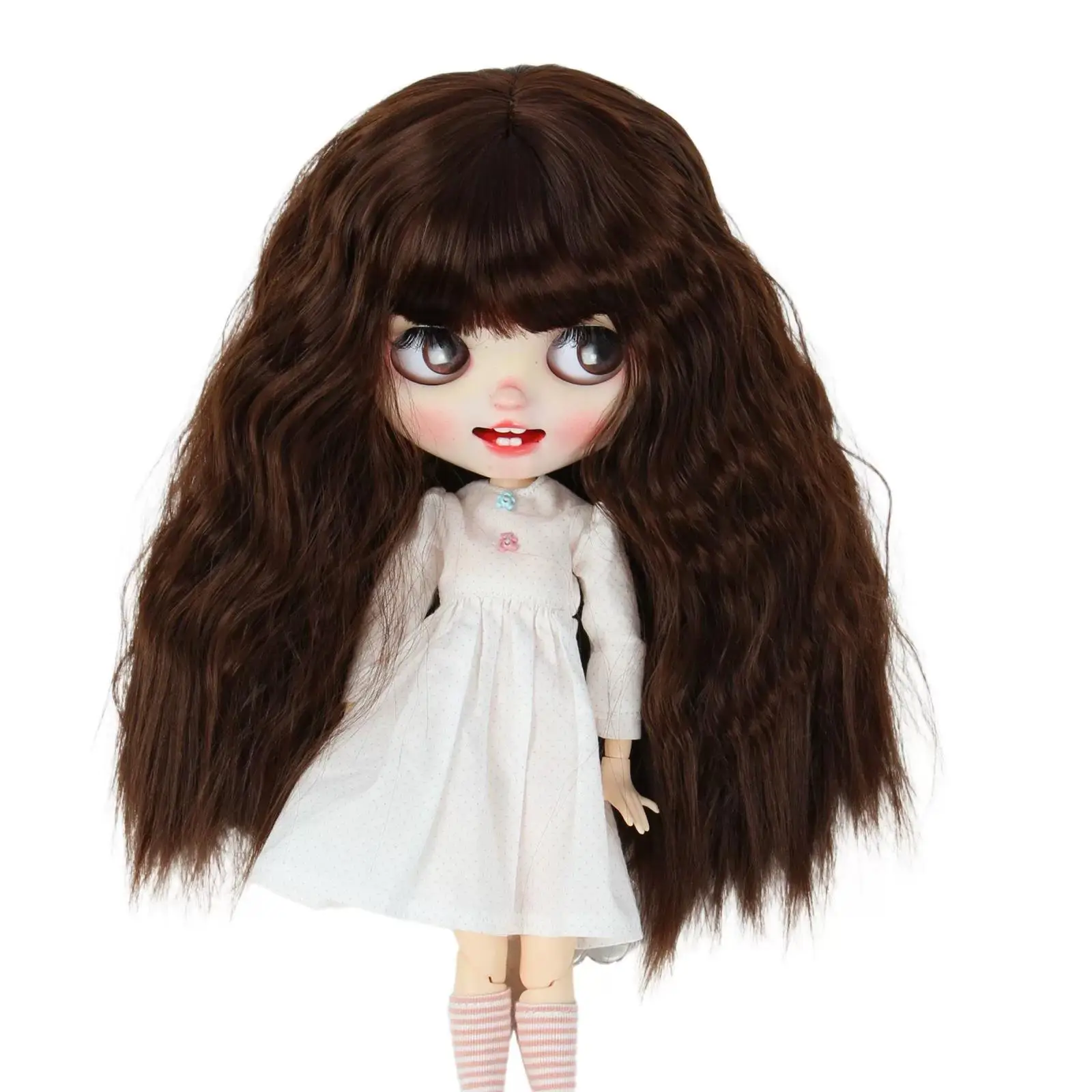 Puppenperücke für Blythe-Puppe, DIY-Puppenzubehör, lange Perücke, Prinzessinnenhaarperücke – Detail 5