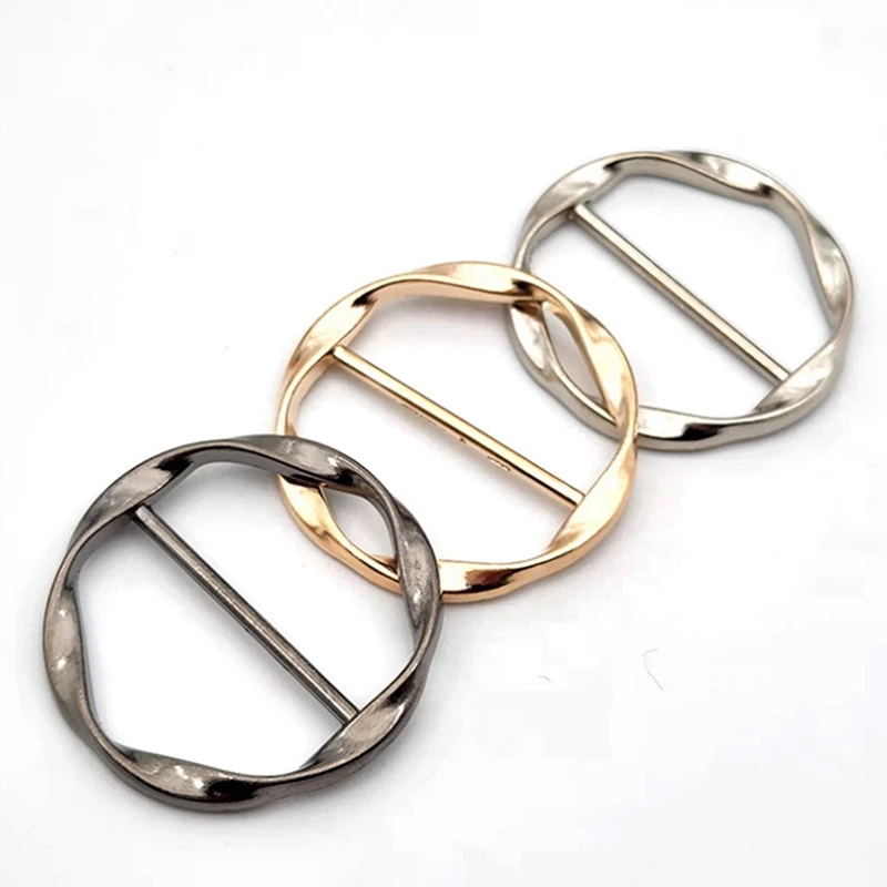 10PCS Scarf Ring Clip Tie Ring Clips For Women Fashion T-Shirt Twist Knot Clip Buckle Circle Clothing Ring Wrap Holder