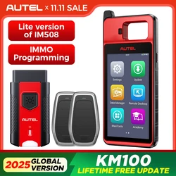 Autel MaxiIM KM100 Key Fob Programming Immobilizer Tool 2PCS Autel IKEY for 60s Key Generation OBD IMMO Key Learning on 99% Car