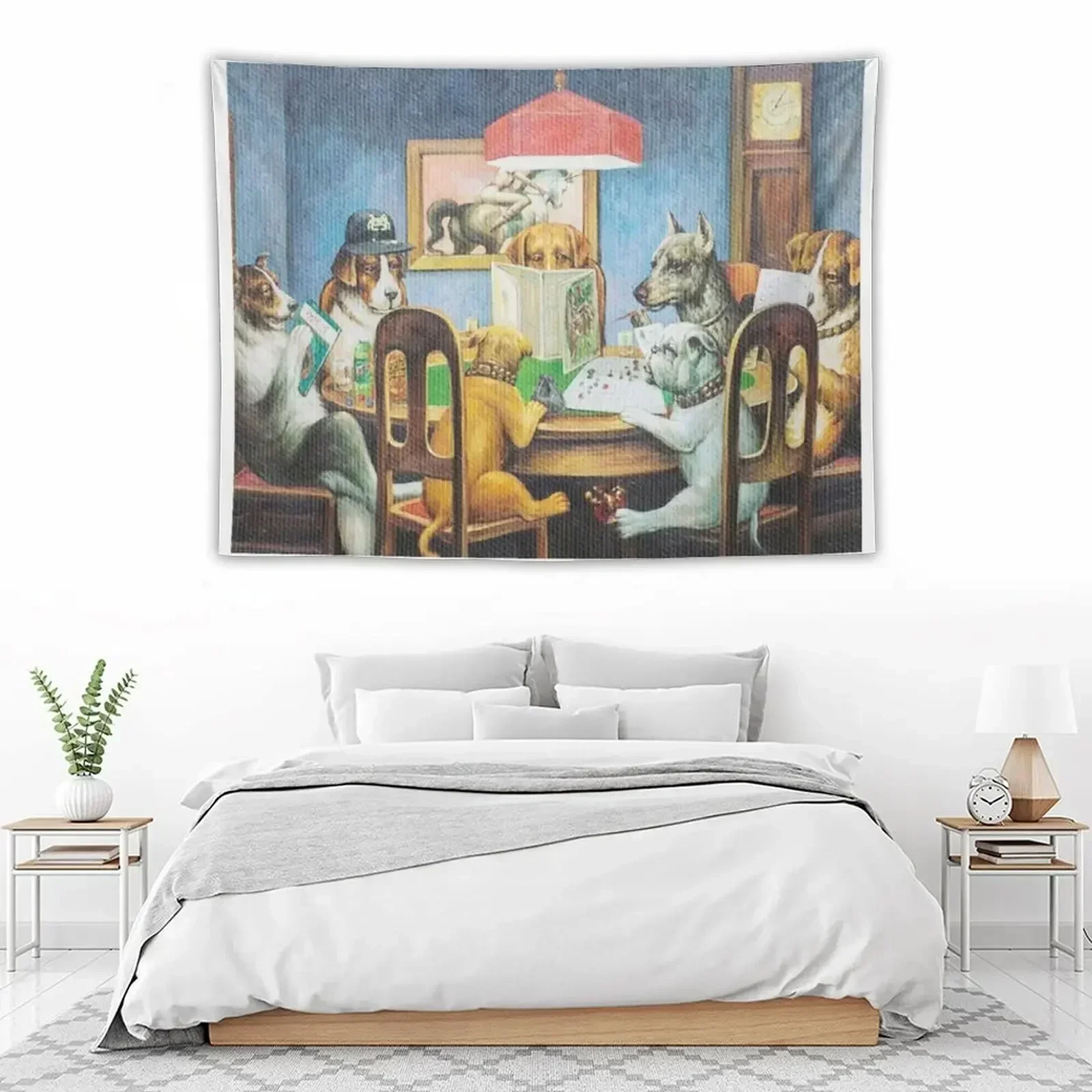 

Dogs Playing D&D Tapestry Carpet On The Wall Wall Art Tapestry
