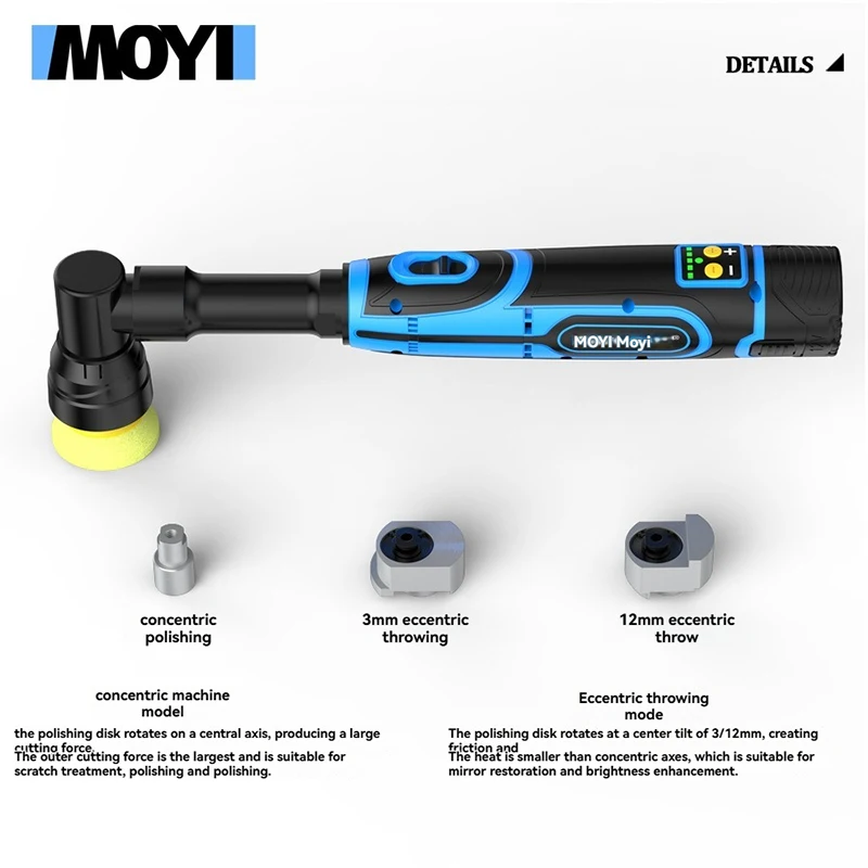 Cordless Mini Car Polisher Wireless Polishing Machine Kit 3/12mm Orbital Household Small Detail car Beauty Polishing Machine