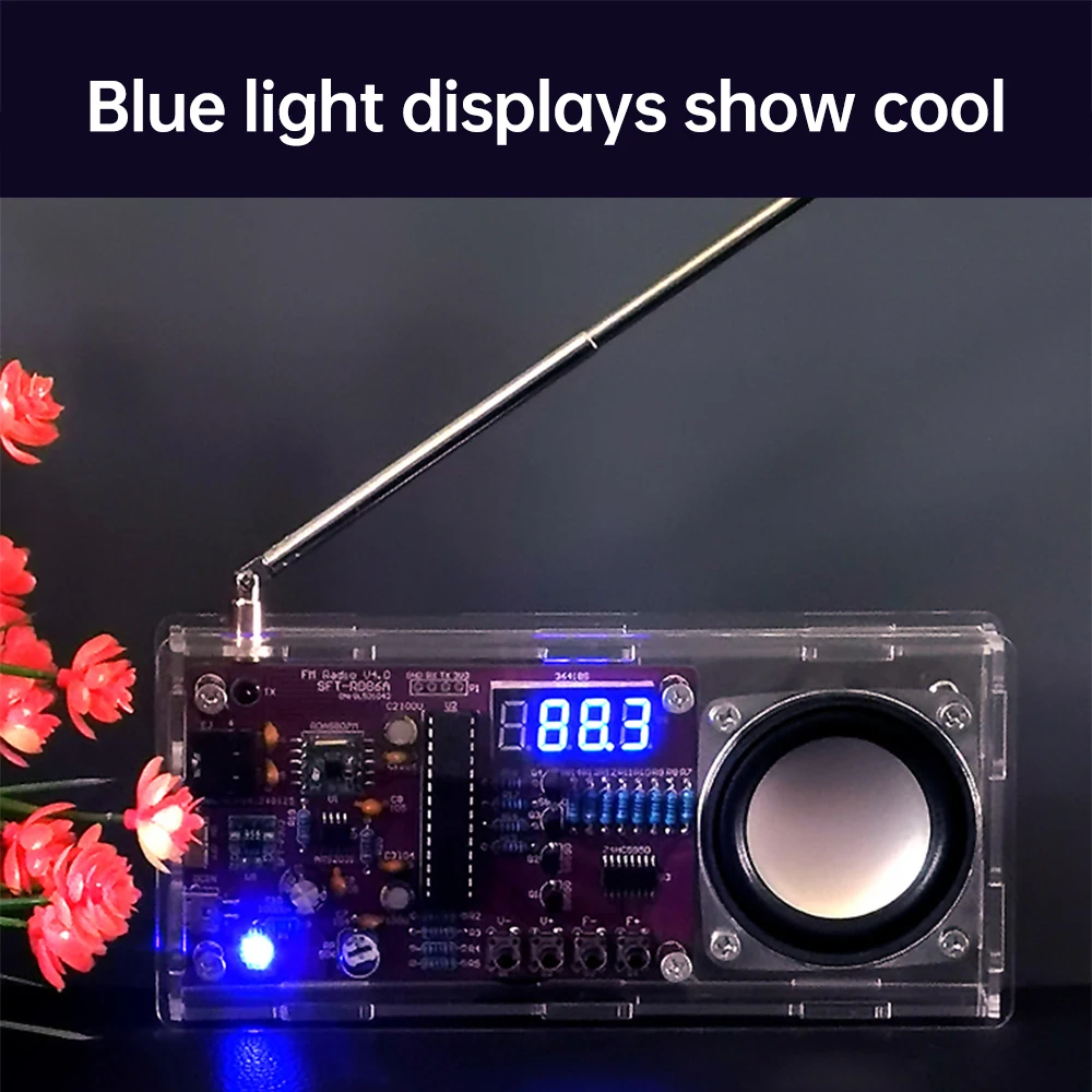 DIY FM Radio Electronic Kit Adjustable Frequency 87-108MHz DIY Soldering Project Practice Electronic Kit Solder Assembly