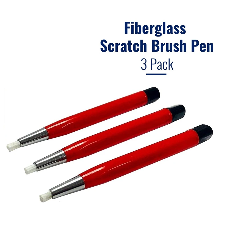 Fiberglass Scratch Brush Pen 3Pcs Jewelry, Watch, Coin Cleaning, Electronic Applications, Removing Rust And Corrosion