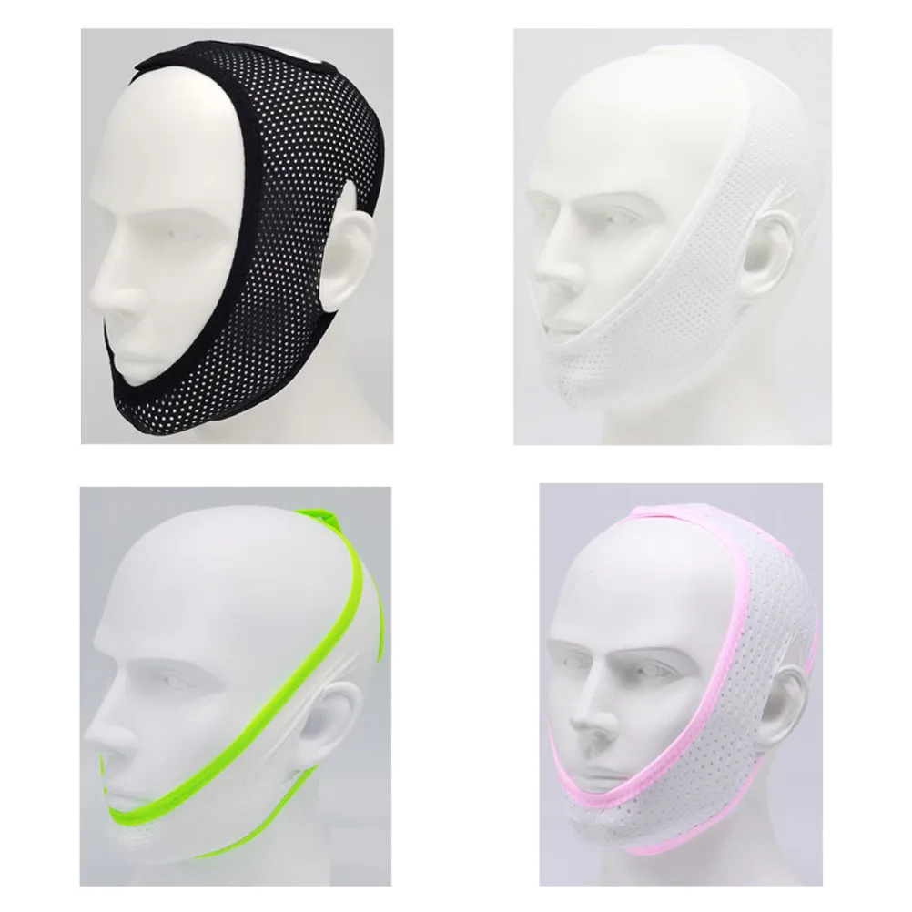 Face-Lift Belt Strap Snore Stopping Chin Support Breathable Soft Material Jaw Positioning for Undisturbed Sleep