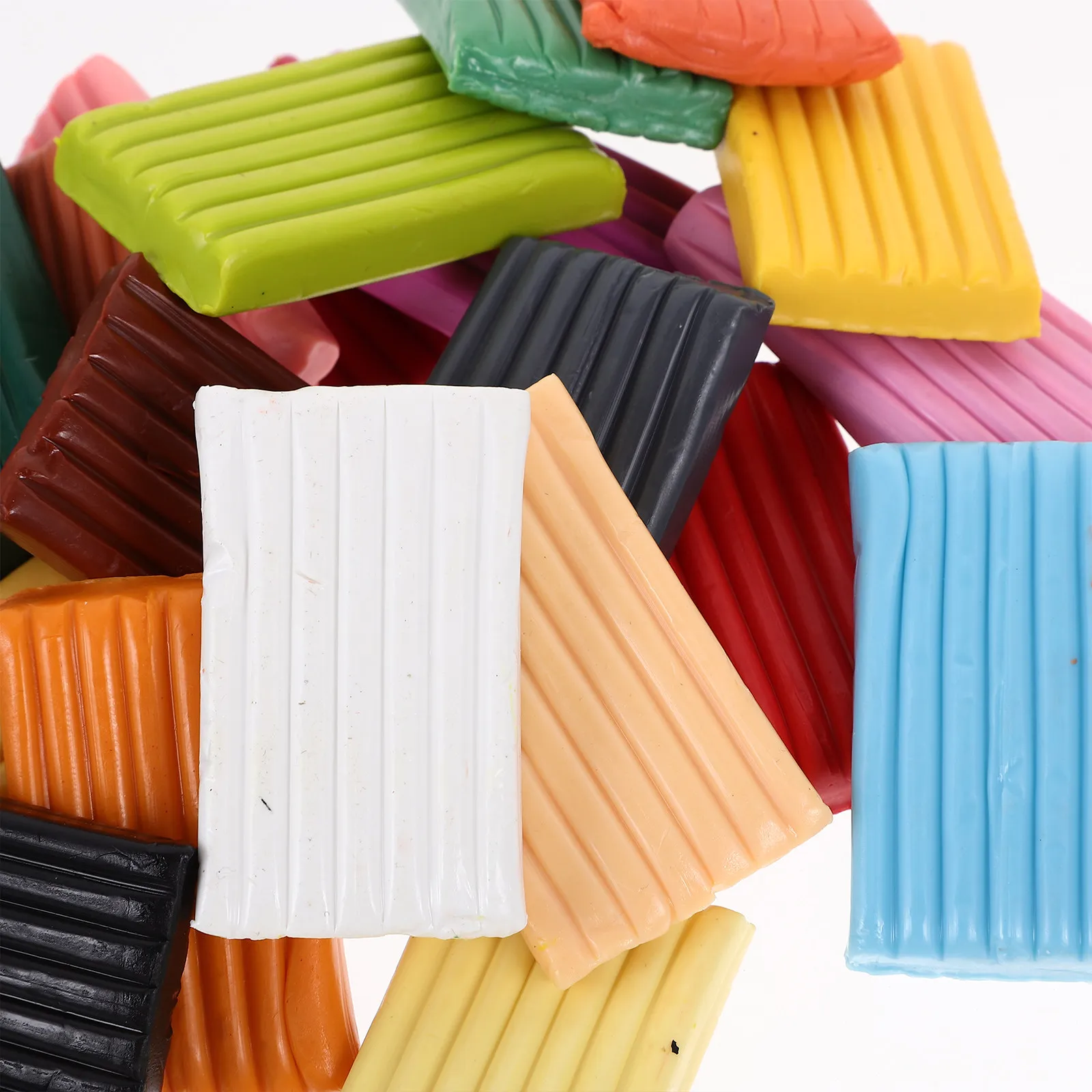 1 Box Soft Polymer Diy Kit Bright Color Modeling Clay Set For Crafts Sculpture Keychain Phone Charm Clay Craft Kit For