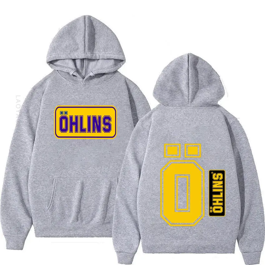 Ohlins tema Otoño Invierno hombres suspensión coche motocicleta deporte carreras sudaderas con capucha de manga larga sudadera térmica señoras Unisex