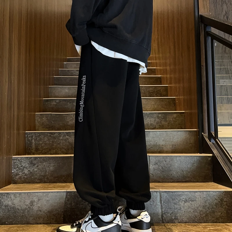 

Loose American Retro Sweatpants for Boys Spring Autumn New Sle Casual Pants Baggy Cuffed Sports Pants Youth Faion Trend