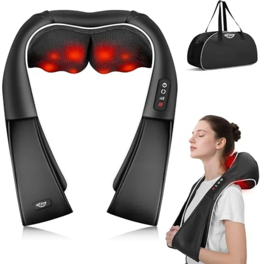 

Neck Massager for Pain Relief Deep Tissue Shiatsu Neck Back Massager with Heat Christmas Gifts for Women Men Mom Dad Friend Cor