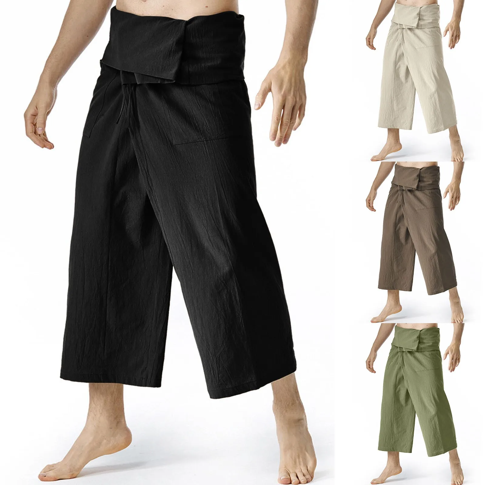 New Summer Daily Thai Fisherman Pants Men's Women's Loose Yoga Pirate Harem Pants Baggy Homewear Quick-Dry Daily Trousers