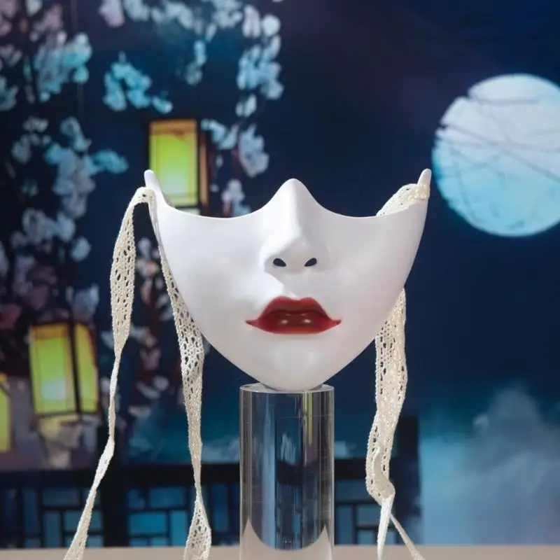 Y88A Mechanical Half Face Mask Masquerade Mask for Womens Men Aesthetics Mask Gifts image 4