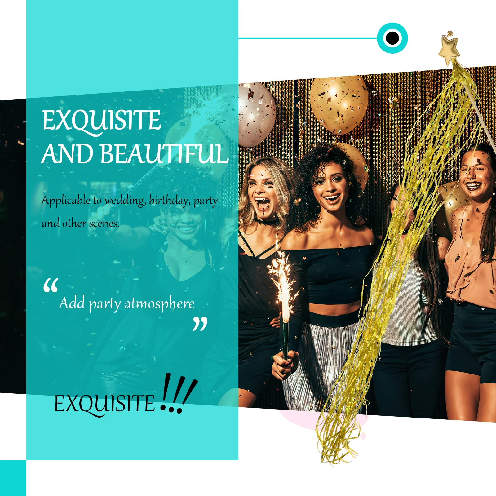 10 個のスターフェアリーワンドコスチューム小道具星形フェアリースティック子供用パーティーの記念品誕生日ハロウィンクリスマスコスプレ