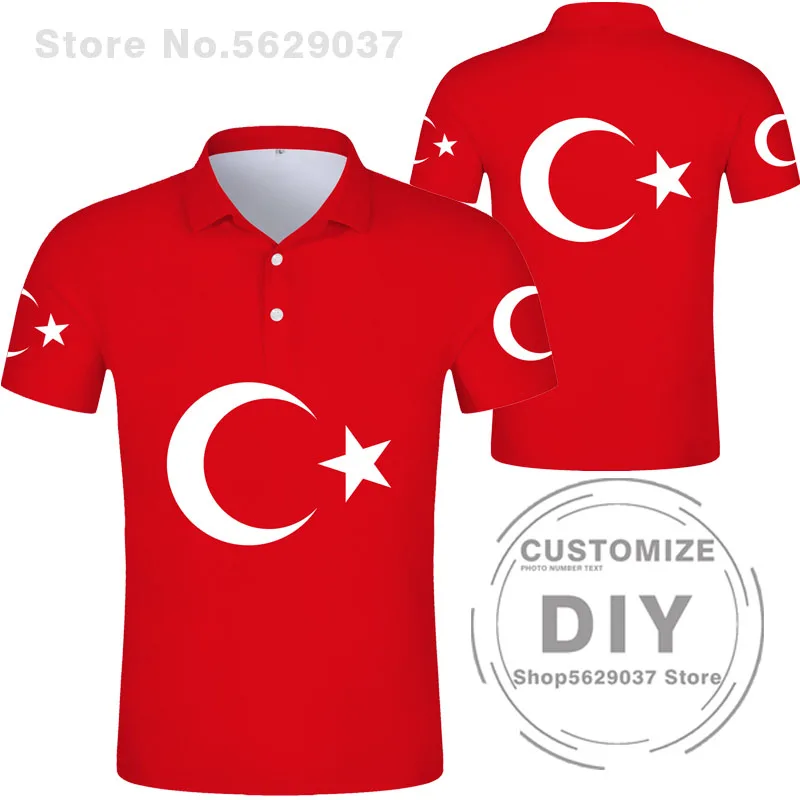 Turkey Polo Shirt Diy Free Custom Name Number Tur Polo Shirt Nation Flag Tr Turkish Republic Turk Country College 3d Clothing