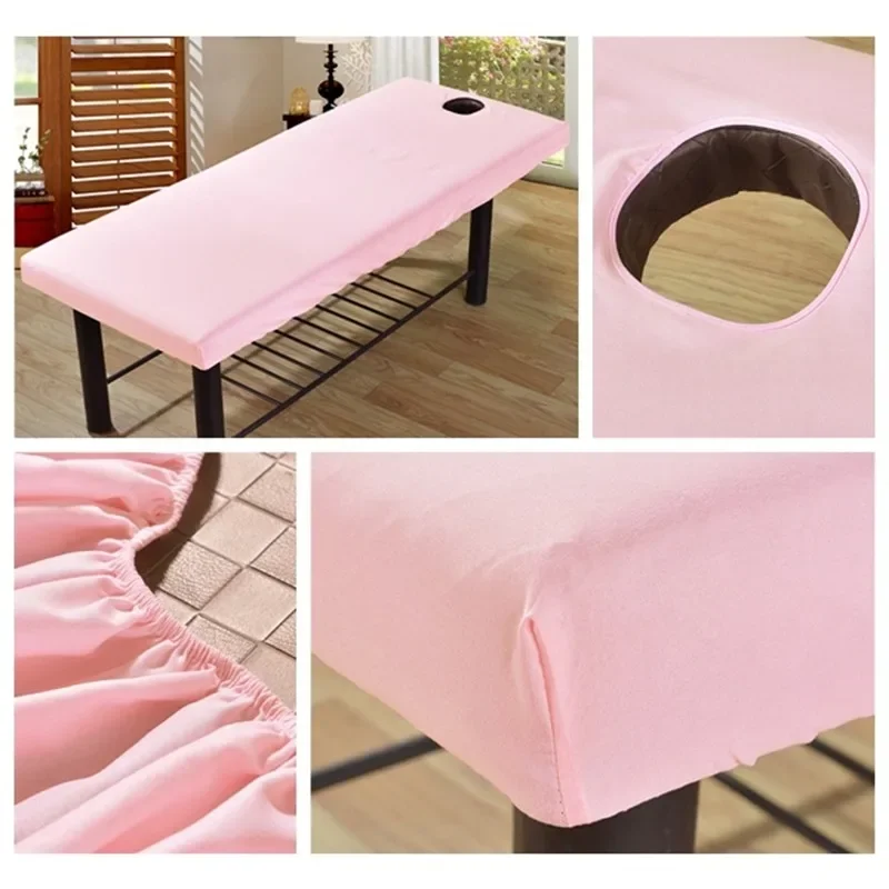 Table Bed Multi Colors Skin Friendly Mattress Massage Sheet Elastic Full Cover Rubber SPA Treatment Bed Cover with Hole