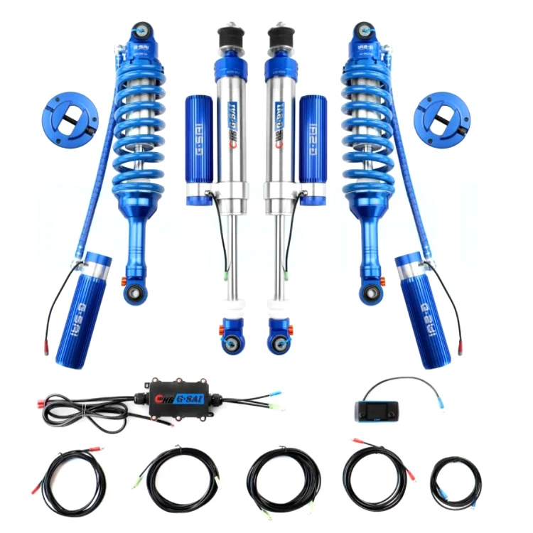 

4x4 off road Nitrogen coilover suspension kits Electric control adjustable shock absorber for pajero V93 V97