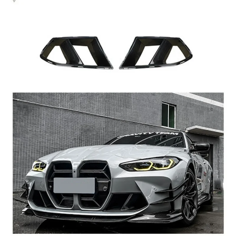 Dry Carbon Fiber Front Lip Grille Side Skirts Rear Lip Wing Canards Aero Kit for  G80 M3 G82 M4 Performance Tuning Direct view 6