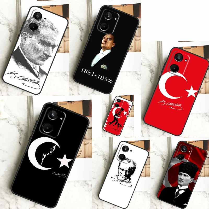 Mustafa Kemal Ataturk For Realme C55 C53 C67 GT Neo 5 6 9 10 11 12 Pro Plus C11 C25 C21Y C30 C31 C33 C35 C51 Case