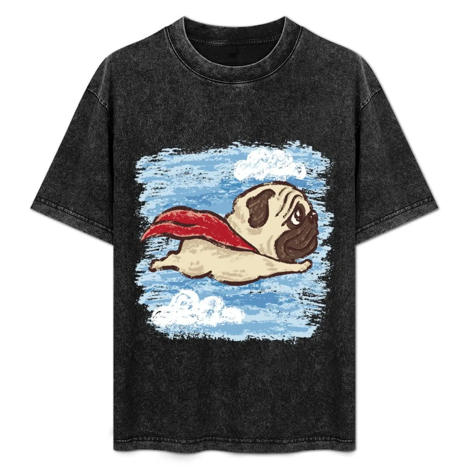

Flying Pug T-Shirt Work Casual Loose Fit T-Shirt