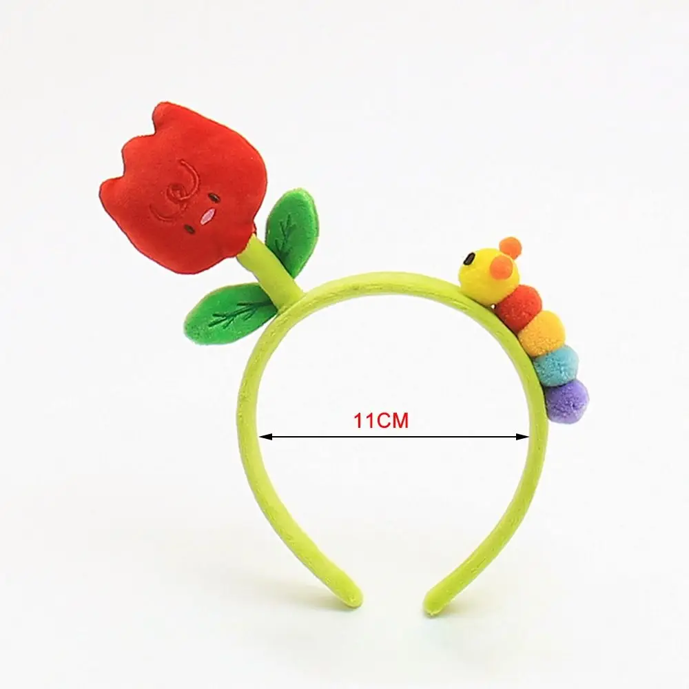 Caterpillar Cute Flowers Cartoon Headband Windmill Leaf-Green Bean SproutsFlower Funny Headband Hair Clip Headdress Female