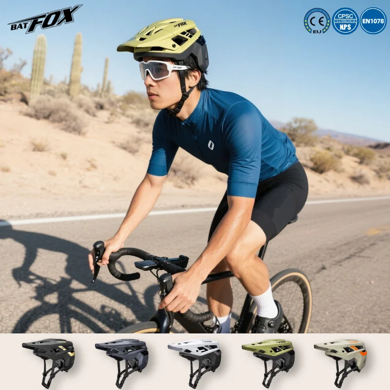 

BATFOX Cycling Helmet Men Women,Aerodynamic Profile,Minimal Weight,Pro-Level Venting,Bike Safety Cap Road MTB Bicycle Helmets