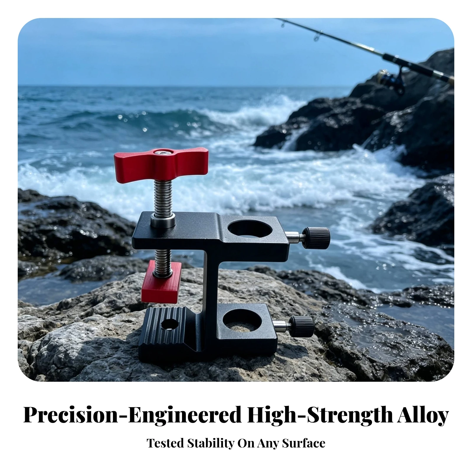 Fishing Umbrella Holder Long-Lasting Umbrella Clamp with Table Mount Hardware Heavy Duty Rust-Resistant for Anglers
