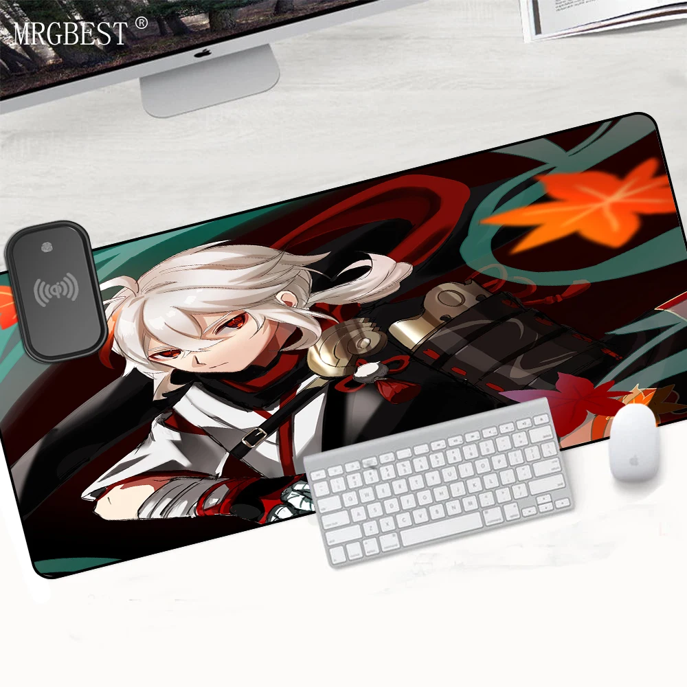 

Genshin Impact Wireless Charging Mouse Pad Kazuha Desk Mat Mouse Carpet Dropshopping Mousepad Company Note Pad Full Gamer Pc