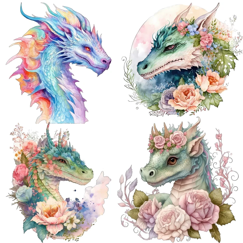 Three Ratels CP44 Watercolor Art Dragon Home decoration wall stickers waterproof bathroom decals