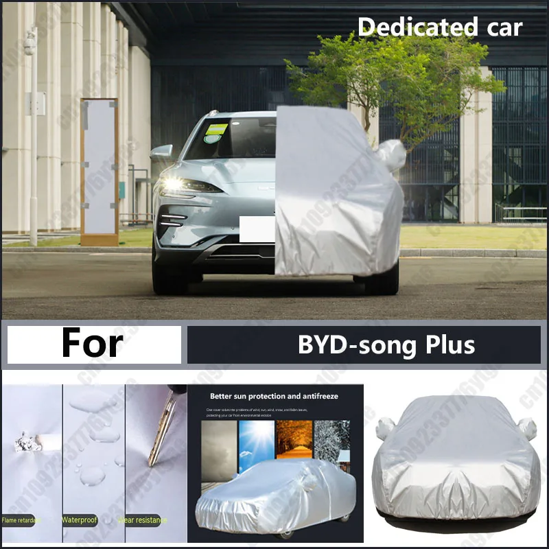 

For BYD-song Plus Oxford cloth car cover for sun protection, rain resistance, and all season special car dust cover