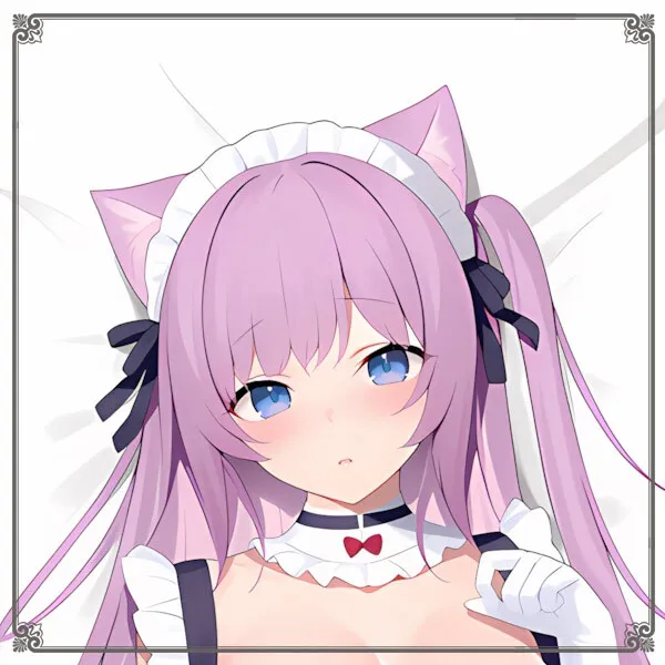 

dual horsetail Cat's ears Anime Game Dakimakura Hing Body PillowCase Cushion Otaku Bed Linings Xmas