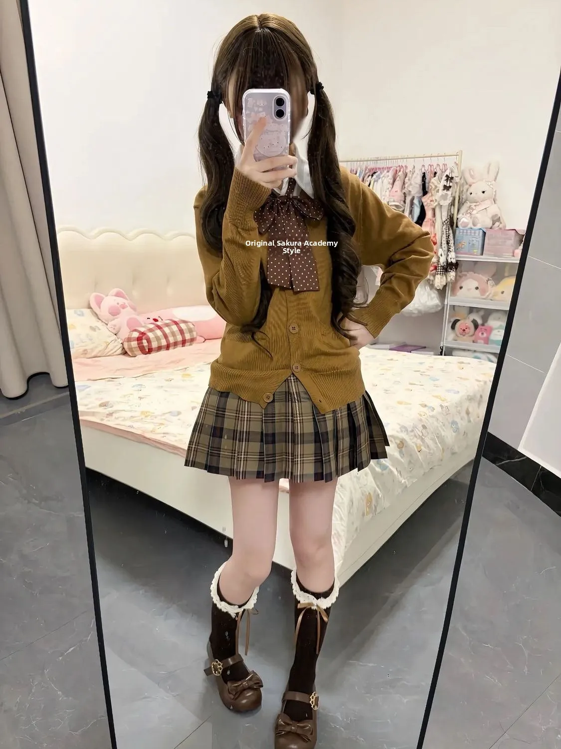 

Early Autumn Brown Long Sve Open Cardigan Sweater Set College Sle Layering Faion Women's Ensemble Stand Fit Winter ...