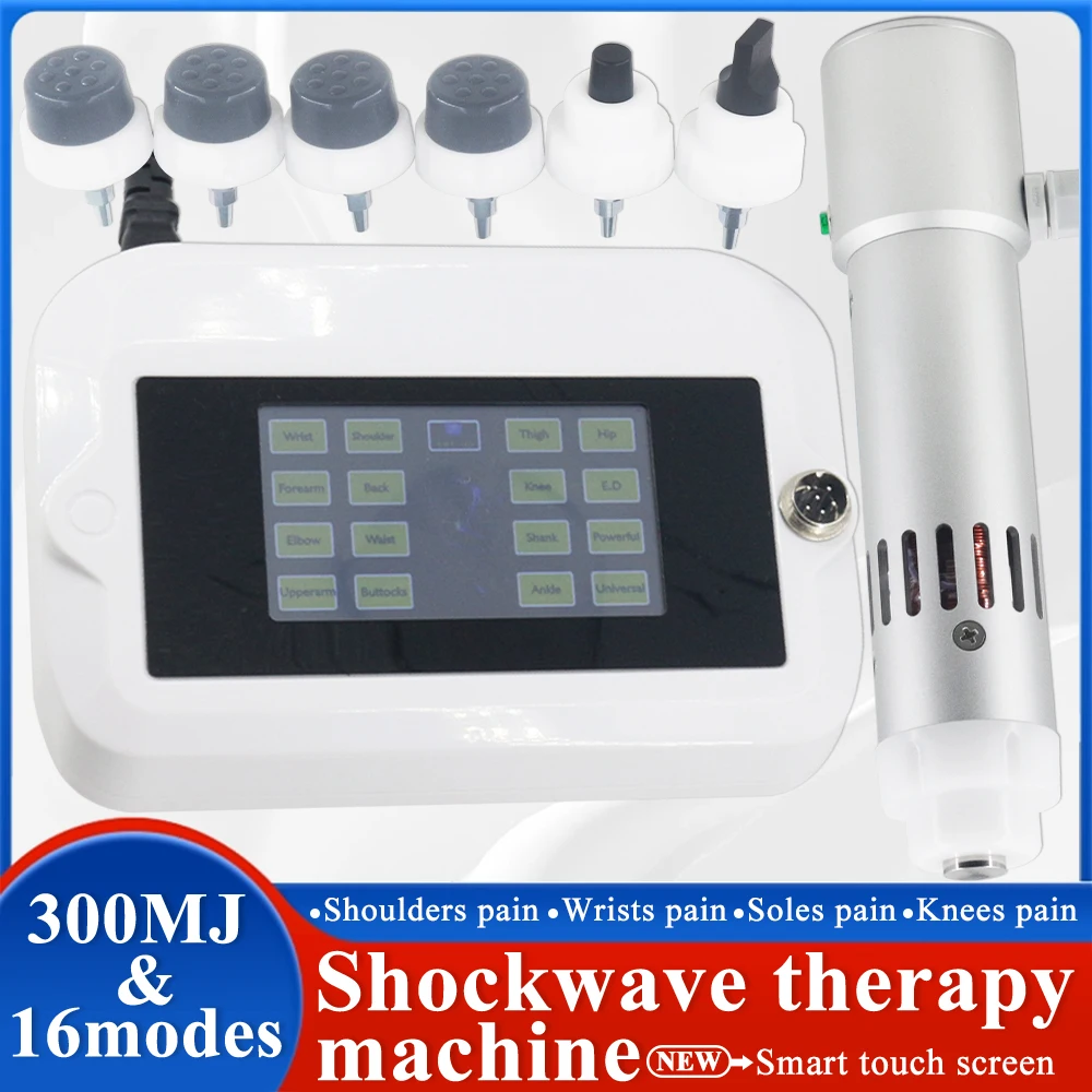

300MJ Shockwave Therapy Machine For ED Treatment Relieve Muscle Strain Pain Massage Physiotherapy Shock Wave Massager New Handle