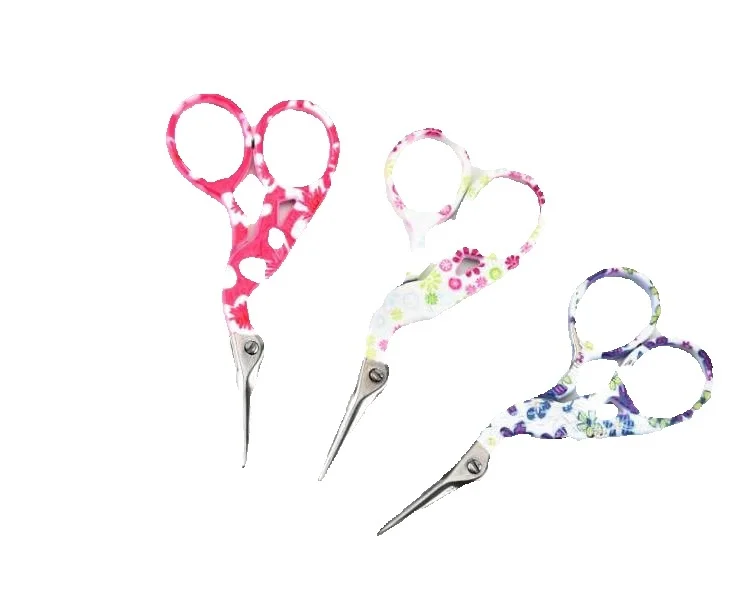 Metal Vintage Style Scissor Stainless Steel Multicolor Home Crane Scissors Fit Yarn Tea Threadhead Cross Embroidery Tool