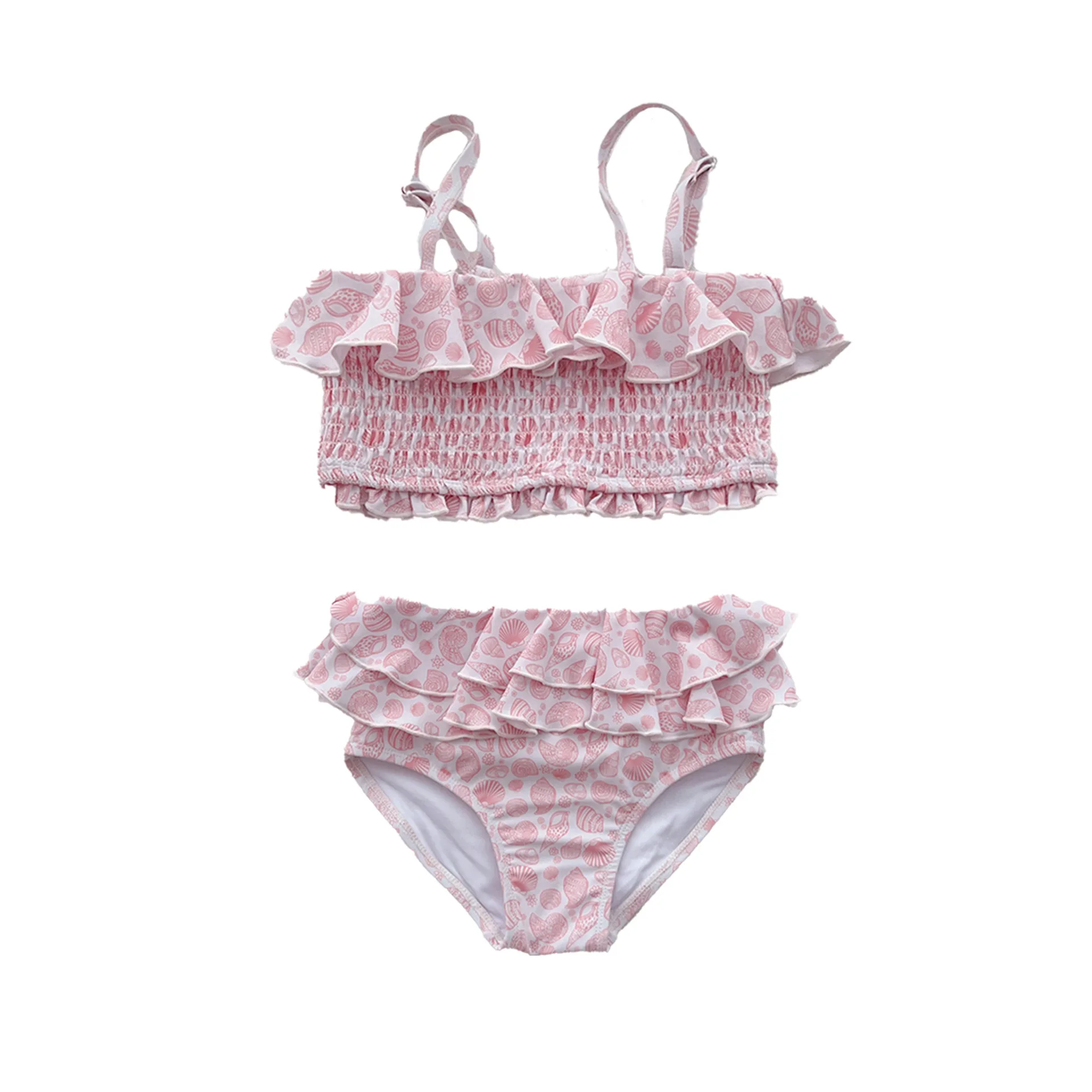 

SwimmyCubs Kids Swimsuit Girls Ins Cute Split Bikini Seaside Resort Swimsuit Children Two-Piece Suits