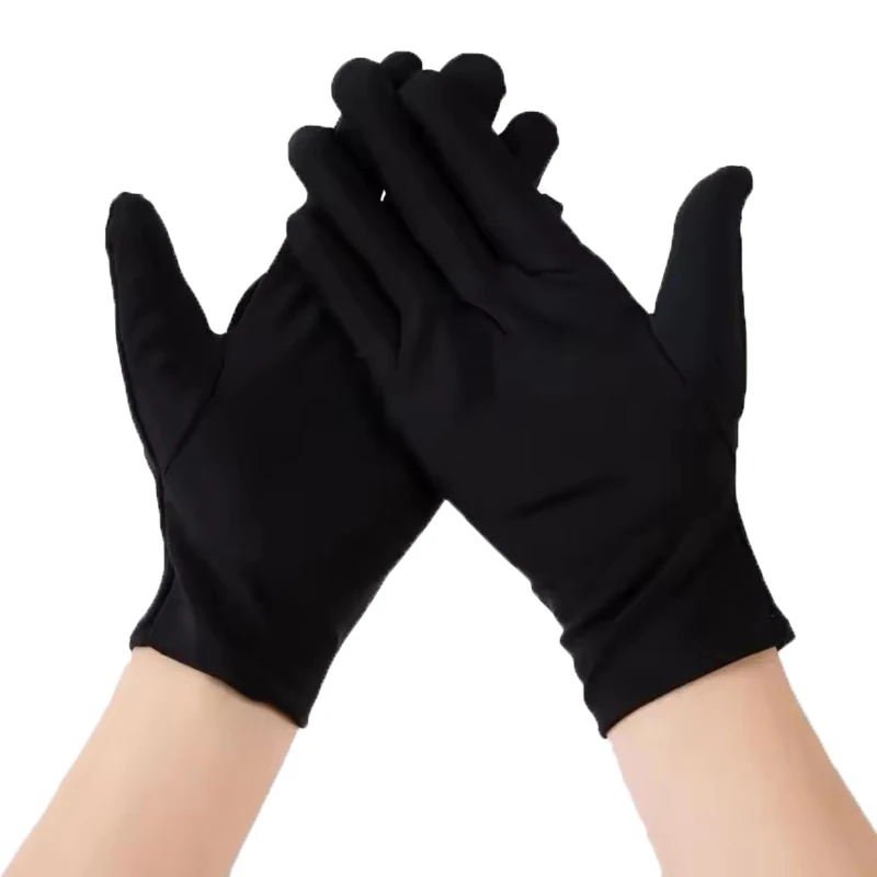 AliExpress Lotank 1 Pair Black Etiquette Stretch Gloves Bike Motorcycle Thin Pure Silk Liner Gloves Skiing Walking Inner Gloves