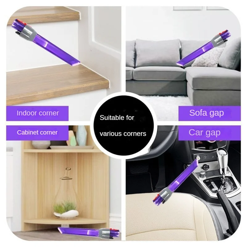 A94E-For Dyson V12/V10 Slim/Digital Slim Crevice Nozzle Tool+ Bottom Adapter Replacement Cordless Vacuum Cleaners Attachment