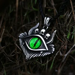 BEIER 316L stainless steel Devil's Eye Men's Pendant Necklace Punk SKULL Amulet High Quality Jewelry BP8-678