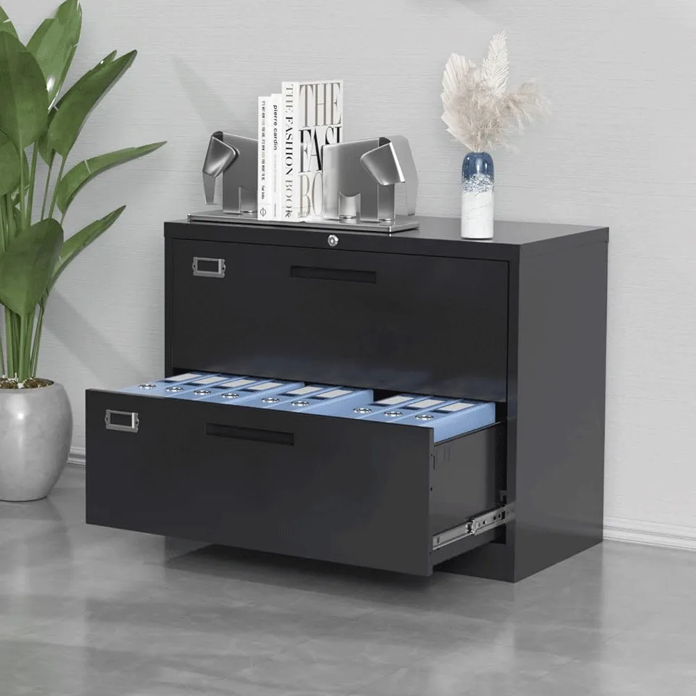 

2-Drawers Filing Cabinet Vertical File Cabinet Lockable Office Storage Drawers