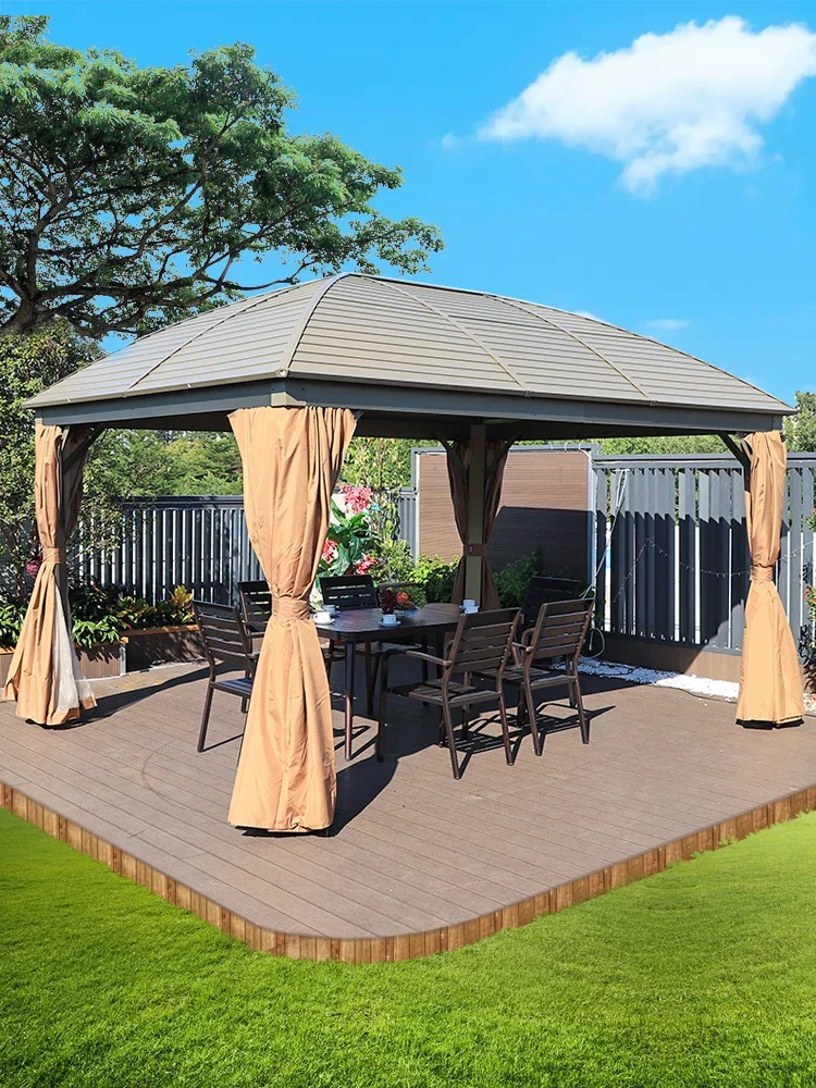 Outdoor gazebo courtyard pavilion sun room aluminum alloy villa tent outdoor garden rainproof sunshade terrace roof