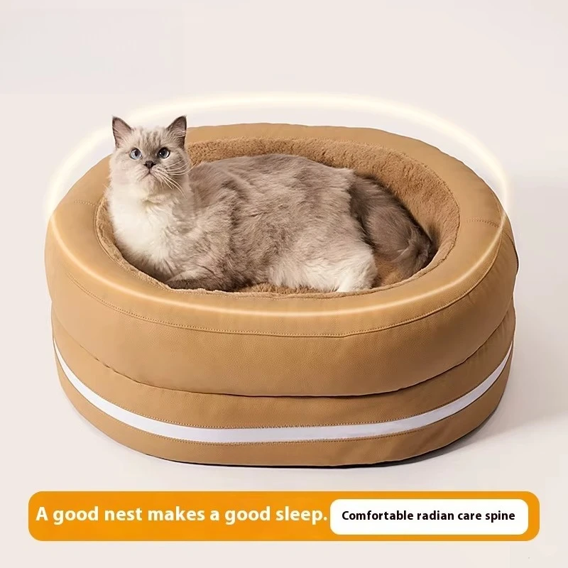 Heated Warm Thickened Pet Bed | Washable Added Insulation Large Sleeping Pad for Cats & Dogs of All Sizes