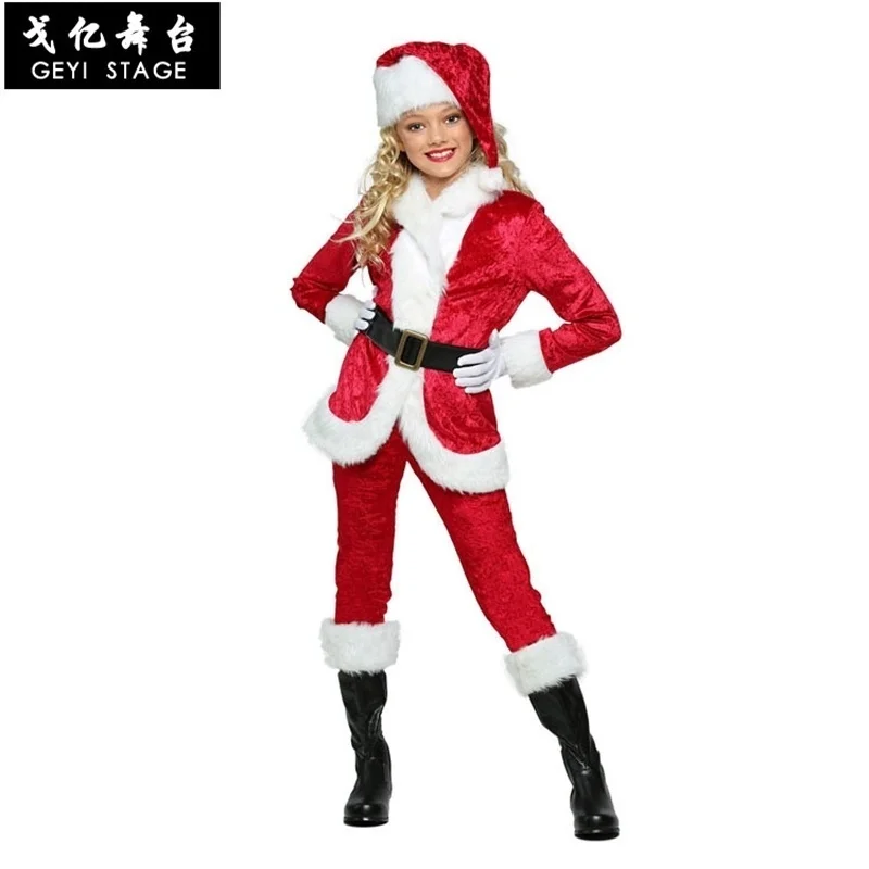 Conjunto completo de disfraces de Navidad para adultos, ropa de cosplay roja de Papá Noel, traje de vestido de lujo Laipelar, nuevo