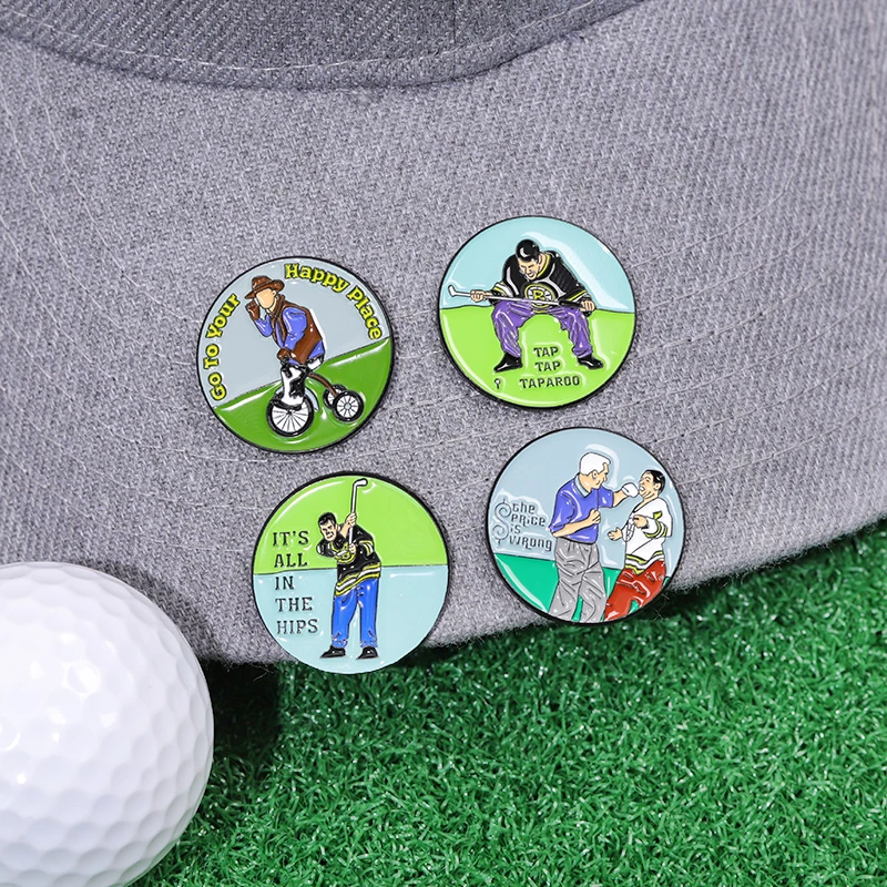 Golf Hat Mark Creative Patterns Ball Hat Clip Marker Magnetic Removable Golf Ball Position Mark Golf Accessories Golfer Gifts