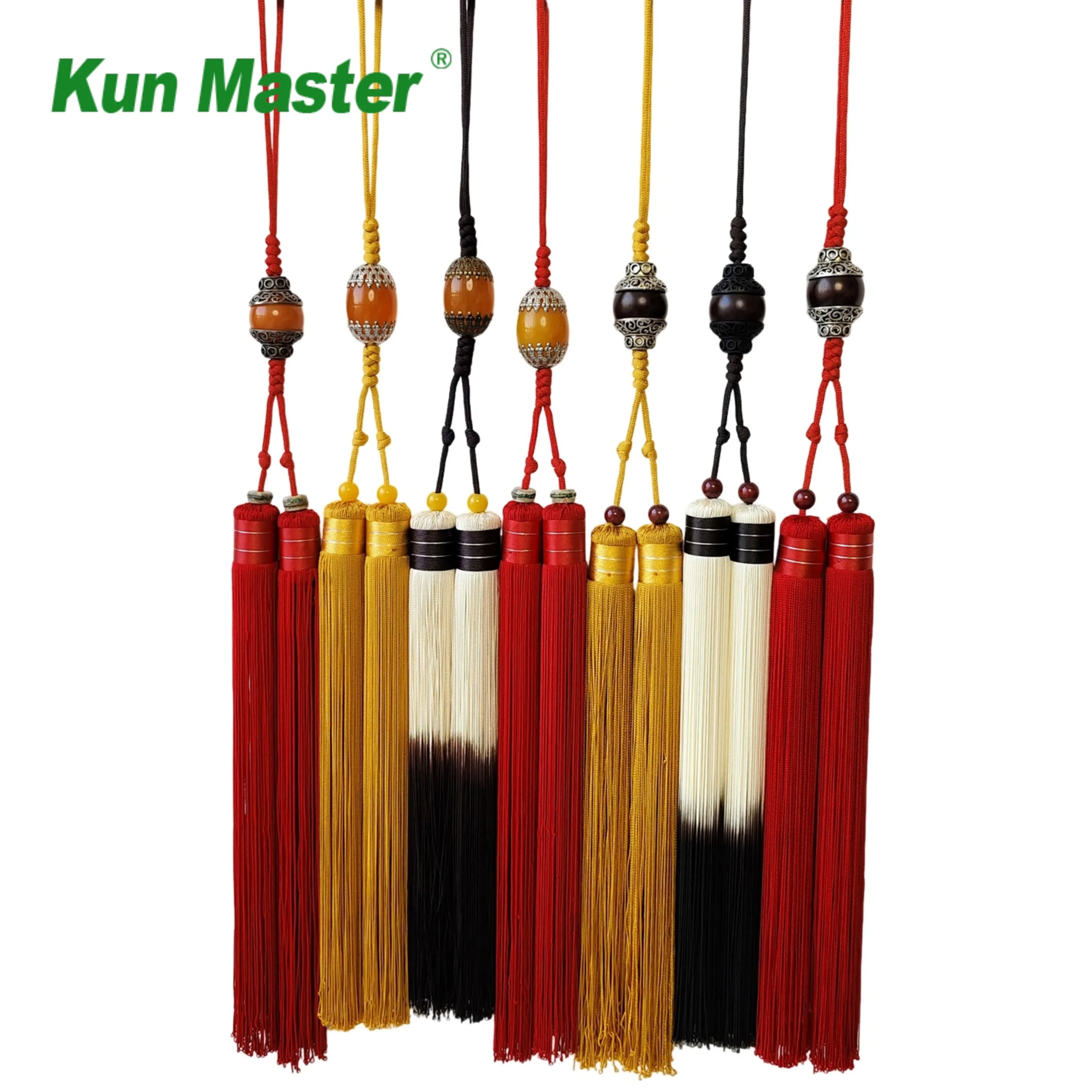 Martial Arts Taiji Sword Tassel Brown Tai Chi Sword Accessories Kung Fu Ear Hanging Ribbon Chinese Knot Short Middle Long